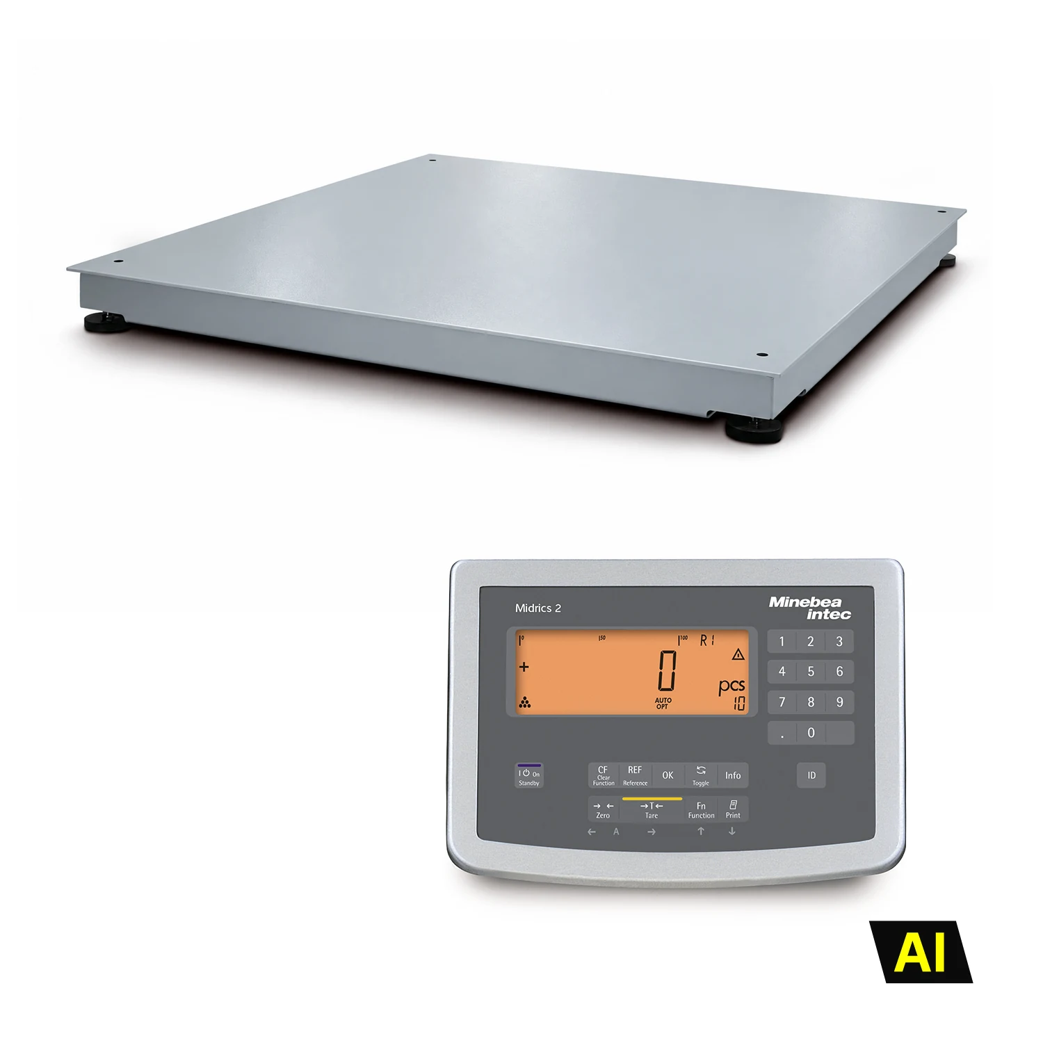 Minebea Intec Midrics Komplettwaage Lackiert MW2P4-1500LI-NCE 600 | 1500 kg / 0,2 | 0,5 kg